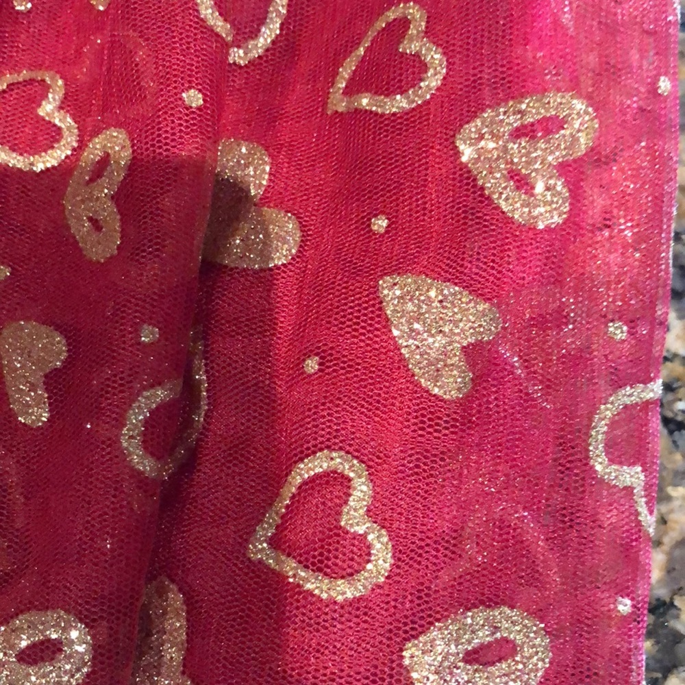 Girls Valentines Heart Skirt. 7/8 - Picture 8 of 8